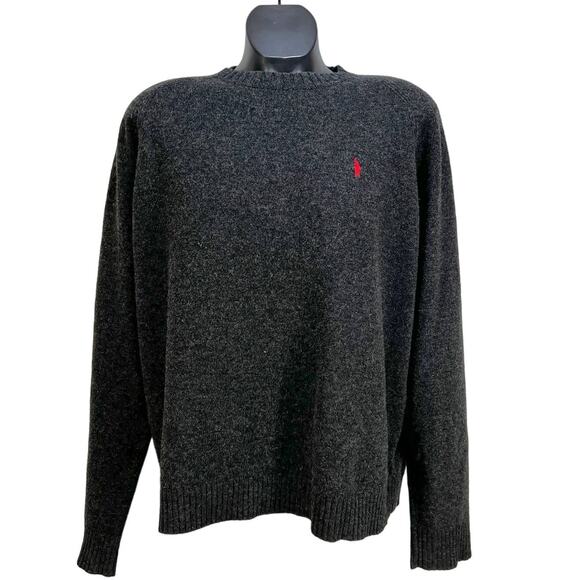 J. Crew Factory Wool Crewneck Pullover Sweater Dark Heather Gray 72673 - Picture 1 of 6